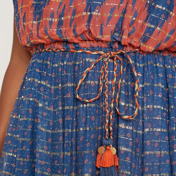 Anthropologie Nora Metallic Maxi Dress - Picture 9 of 9